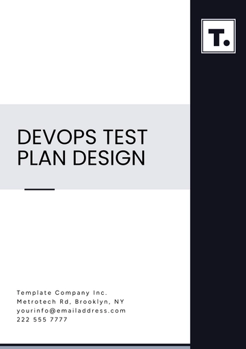 Free DevOps Test Plan Design Template to Edit Online