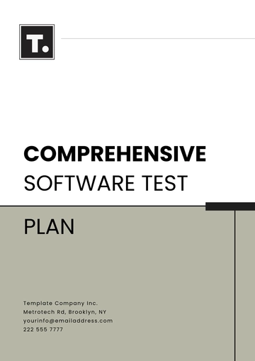 Free Comprehensive Software Test Plan Template to Edit Online