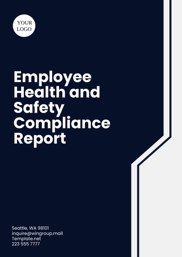 Free Employee Health and Safety Compliance Report Template to Edit Online