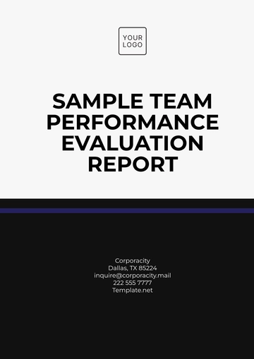 Free Sample Team Performance Evaluation Report Template to Edit Online