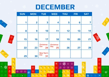 Free Lego Christmas Calendar Template to Edit Online