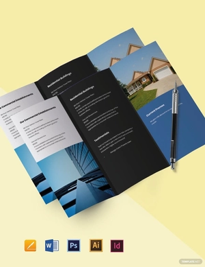 Tri-Fold Minimalist Real Estate Brochure Template