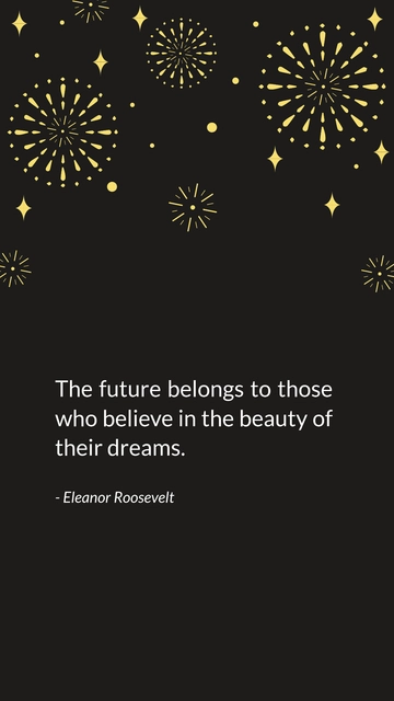 Free Simple New Year Quote Template to Edit Online