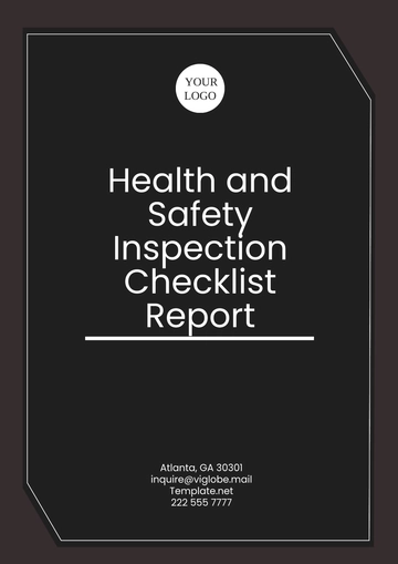 Free Health and Safety Inspection Checklist Report Template to Edit Online