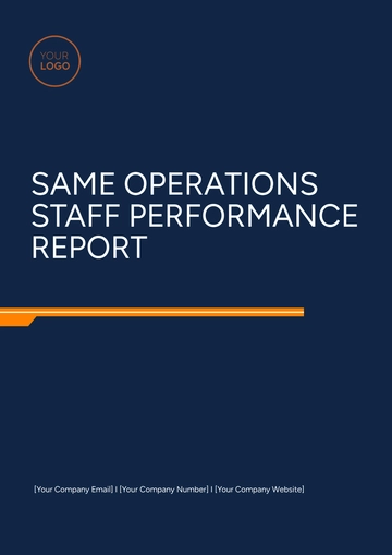 Free Same Operations Staff Performance Report Template to Edit Online