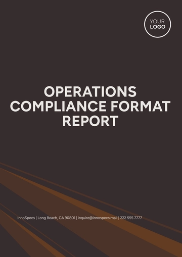 Free Operations Compliance Format Report Template to Edit Online