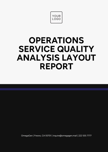 Free Operations Service Quality Analysis Layout Report Template to Edit Online