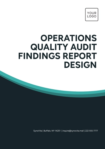 Free Operations Quality Audit Findings Report Design Template to Edit Online