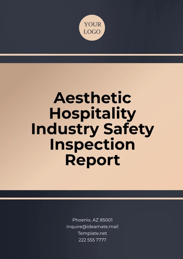 Free Aesthetic Hospitality Industry Safety Inspection Report Template to Edit Online