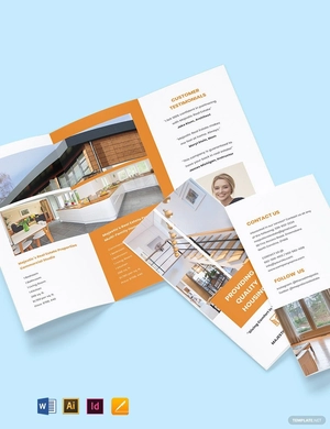 Tri-Fold Real Estate Sales Brochure Template