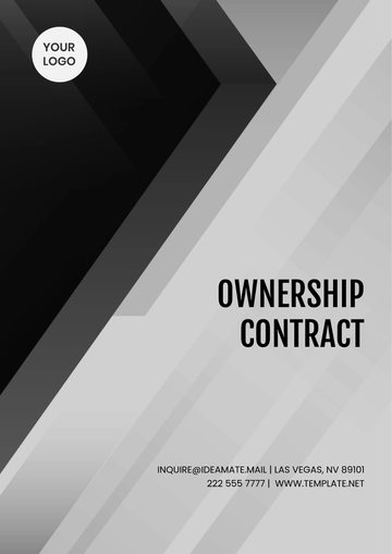 Free Ownership Contract Template to Edit Online
