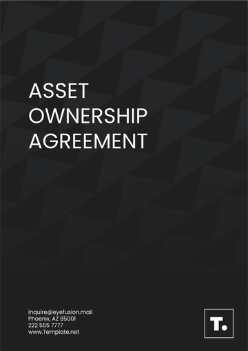 Free Asset Ownership Agreement Template to Edit Online