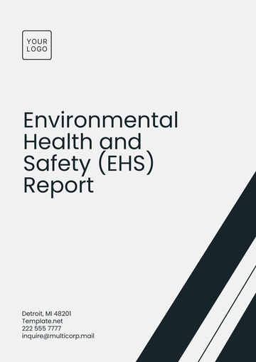 Free Environmental Health and Safety (EHS) Report Template to Edit Online