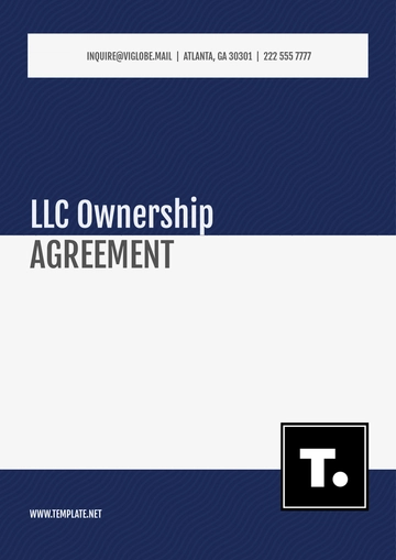 Free Sample LLC Ownership Agreement Template to Edit Online