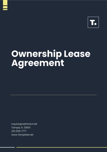 Free Ownership Lease Agreement Template to Edit Online