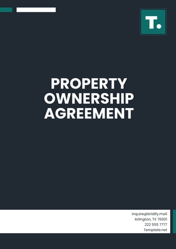Free Property Ownership Agreement Format Template to Edit Online