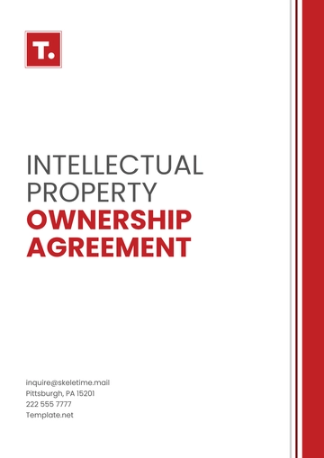 Free Intellectual Property Ownership Agreement Template to Edit Online