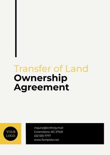 Free Transfer of Land Ownership Agreement Template to Edit Online