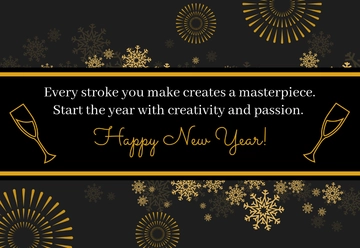 Free DIY New Year Card Template to Edit Online