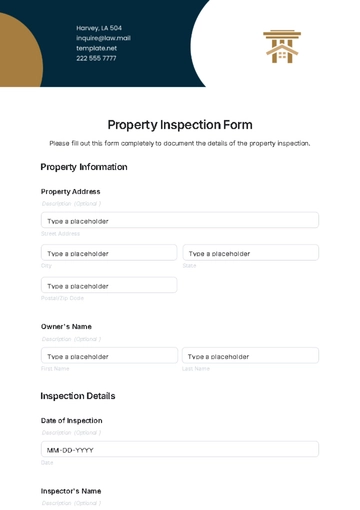 Free Property Inspection Form Template to Edit Online