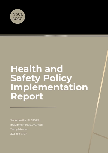 Free Health and Safety Policy Implementation Report Template to Edit Online