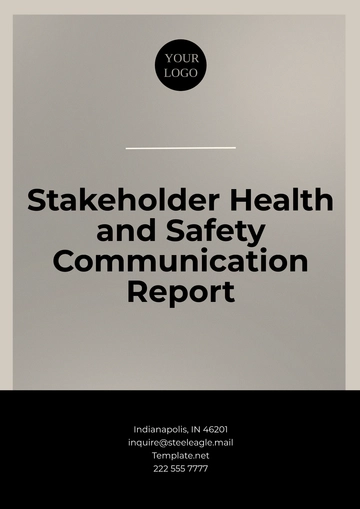 Free Stakeholder Health and Safety Communication Report Template to Edit Online