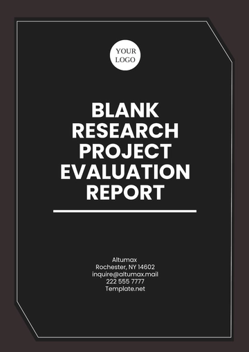 Free Blank Research Project Evaluation Report Template to Edit Online