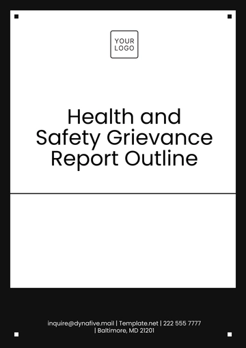 Free Health and Safety Grievance Report Outline Template to Edit Online