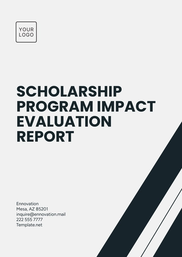 Free Scholarship Program Impact Evaluation  Report Template to Edit Online