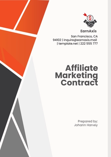 Free Affiliate Marketing Contract Template to Edit Online