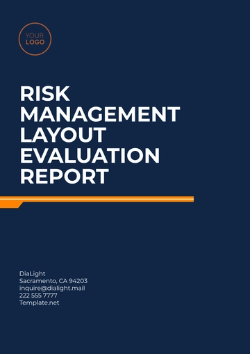 Free Risk Management Layout Evaluation  Report Template to Edit Online