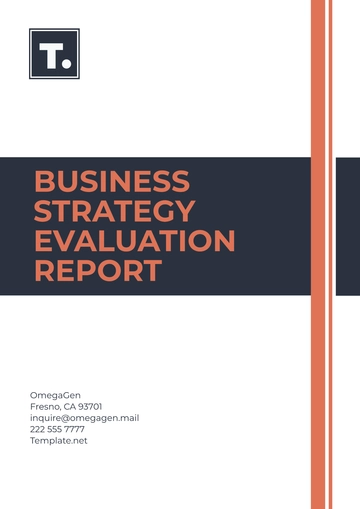 Free Business Strategy Evaluation  Report Template to Edit Online