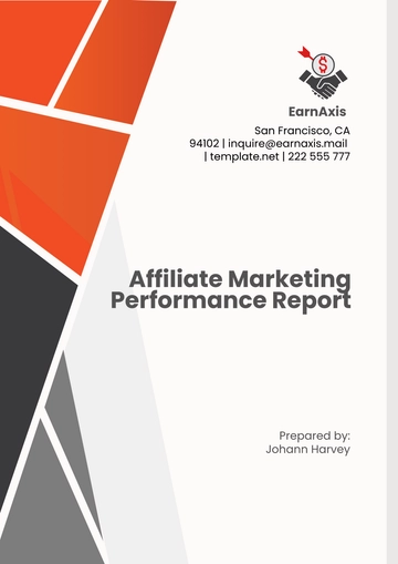 Free Affiliate Marketing Performance Report Template to Edit Online