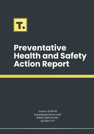 Free Preventative Health and Safety Action Report Template to Edit Online