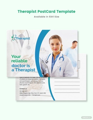 Therapist Postcard Template