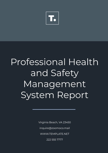 Free Professional Health and Safety Management System Report Template to Edit Online