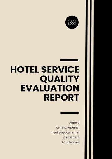 Free Hotel Service Quality Evaluation Report Template to Edit Online