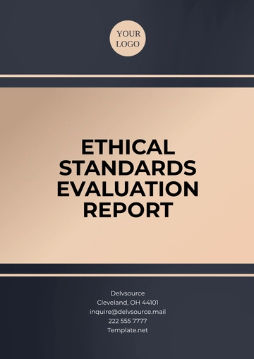 Free Ethical Standards Evaluation Report Template to Edit Online