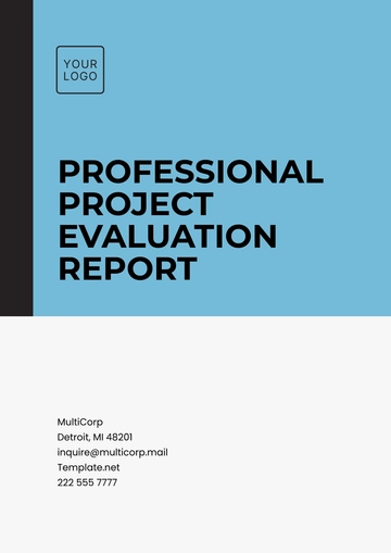 Free Professional Project Evaluation Report Template to Edit Online