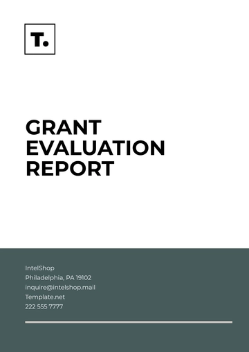 Free Grant Evaluation Report Template to Edit Online