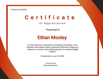 Free Donation Certificate for Donor Appreciation Template to Edit Online