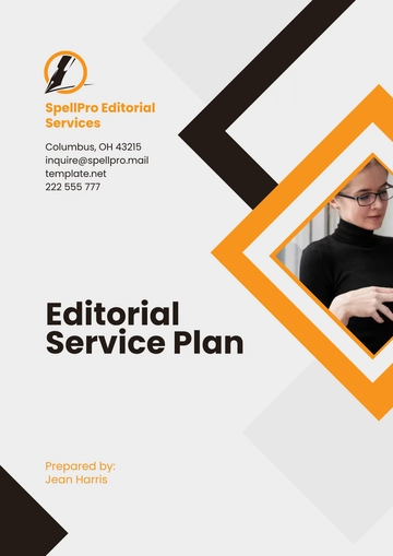 Free Editorial Service Plan Template to Edit Online