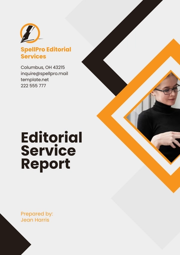 Free Editorial Service Report Template to Edit Online