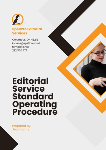 Free Editorial Service Standard Operating Procedure Template to Edit Online