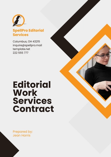 Free Editorial Work Services Contract Template to Edit Online