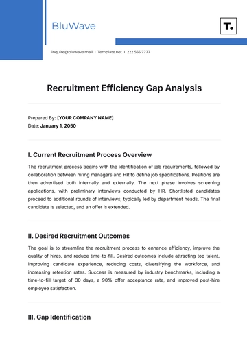 Free Recruitment Efficiency Gap Analysis Template to Edit Online