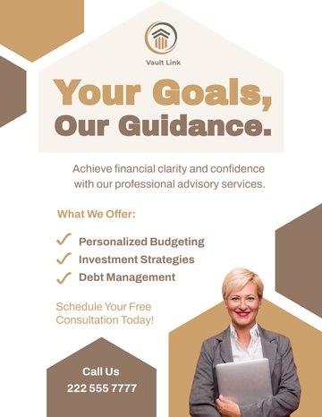 Free Bank Financial Advisory Flyer Template to Edit Online