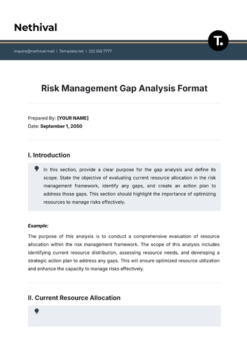 Free Risk Management Gap Analysis Format Template to Edit Online