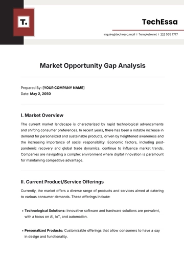 Free Market Opportunity Gap Analysis Template to Edit Online