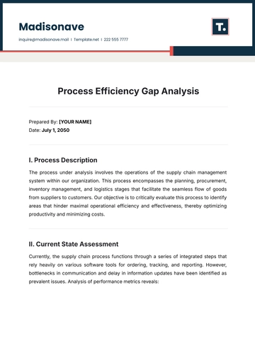 Free Process Efficiency Gap Analysis Template to Edit Online